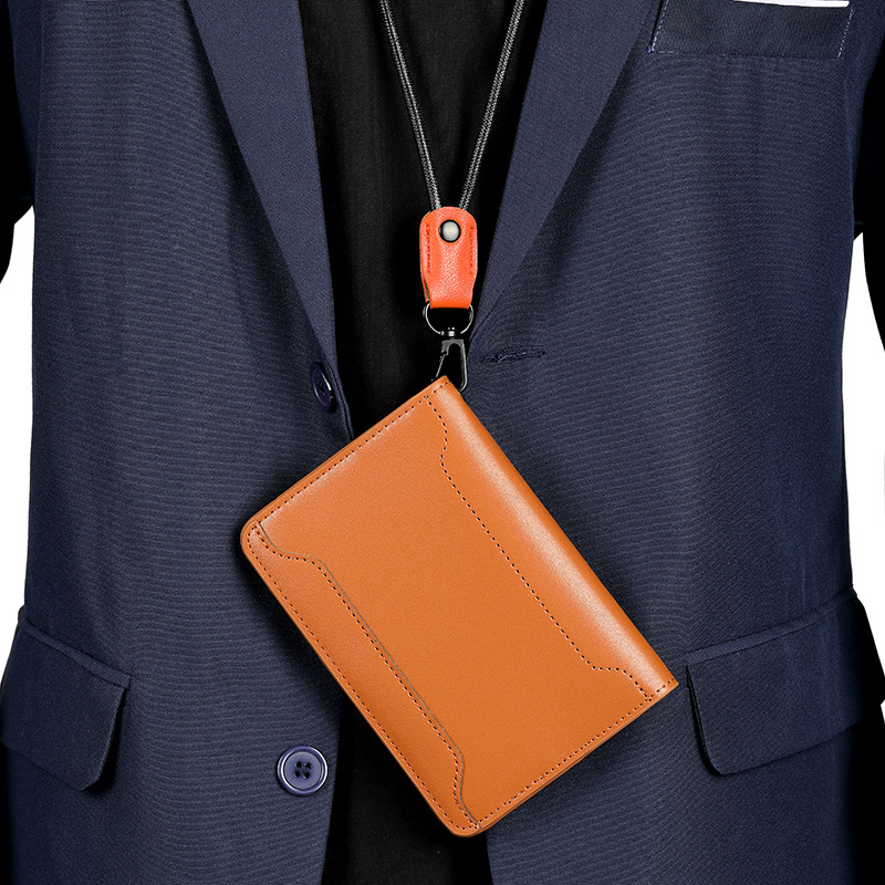 Útlevél-tartó – valódi bőr, két réteg marhabőrn, egyszínű dizájn, uniszex, üzleti utazási stílus, bővíthető és tárolható