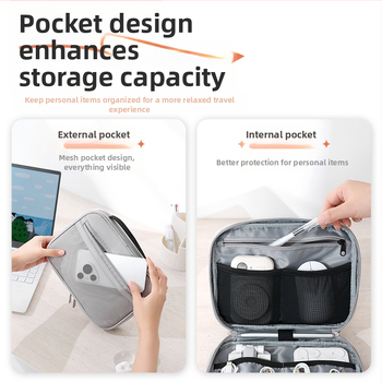 Τσάντα καλλυντικών, κυβοειδούς σχήματος για ταξίδι, ελαφριά οργάνωση μακιγιάζ από πολυεστέρα