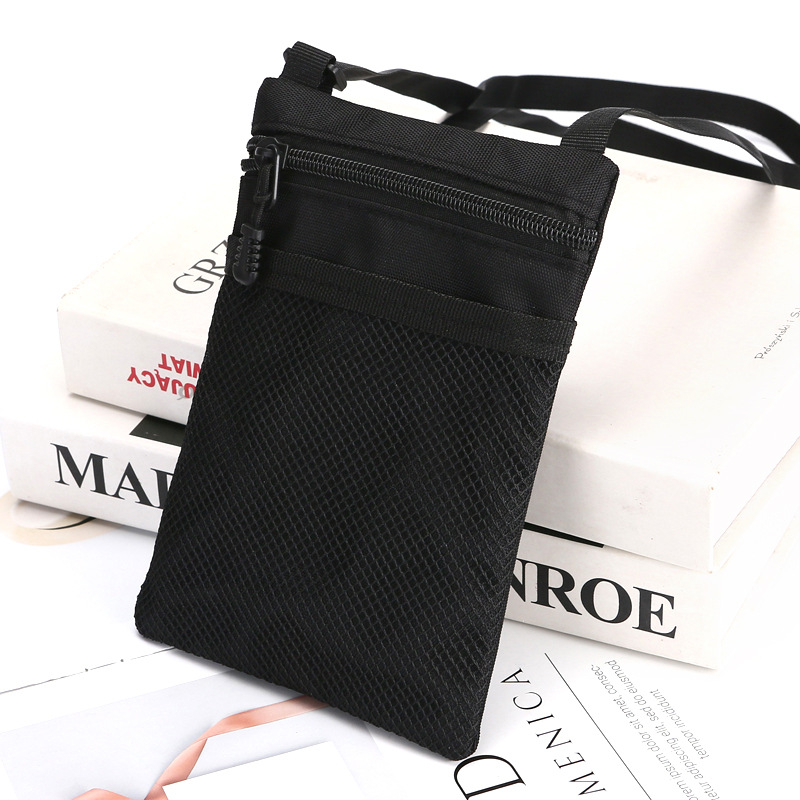 KUJING mobiliojo telefono dėklas, Oxford audinys, užtrauktukas, vertikalus kvadrato dizainas, ID kišenė