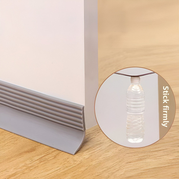 1 ролка самозалепваща силиконова уплътнителна лента за дъното на врата, подходяща за различни типове врати.