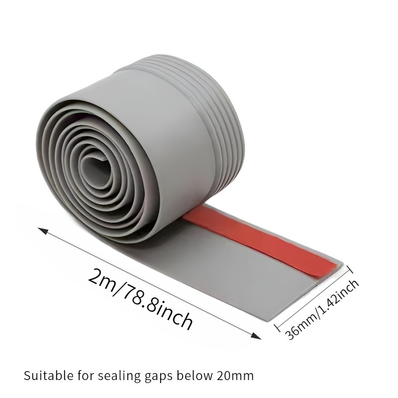 1 ролка самозалепваща силиконова уплътнителна лента за дъното на врата, подходяща за различни типове врати.