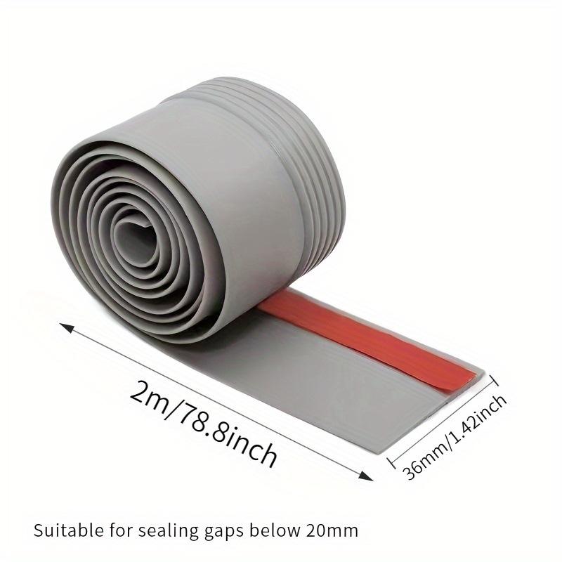 1 ролка самозалепваща силиконова уплътнителна лента за дъното на врата, подходяща за различни типове врати.