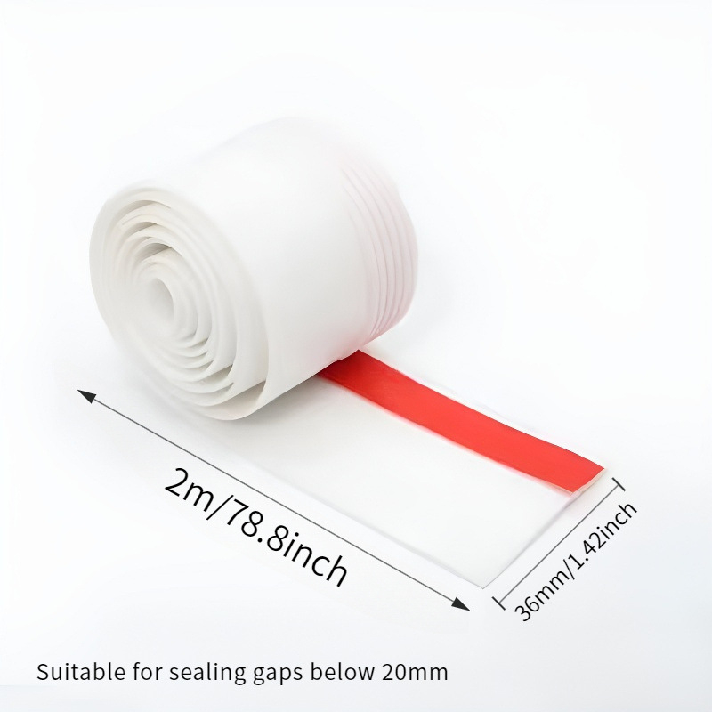 1 ролка самозалепваща силиконова уплътнителна лента за дъното на врата, подходяща за различни типове врати.