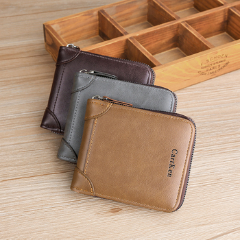 Vyrų kompakti PU odos piniginė, miesto paprastumas, CarrKen, 2023 m. pavasaris
