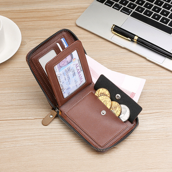 Vyrų kompakti PU odos piniginė, miesto paprastumas, CarrKen, 2023 m. pavasaris