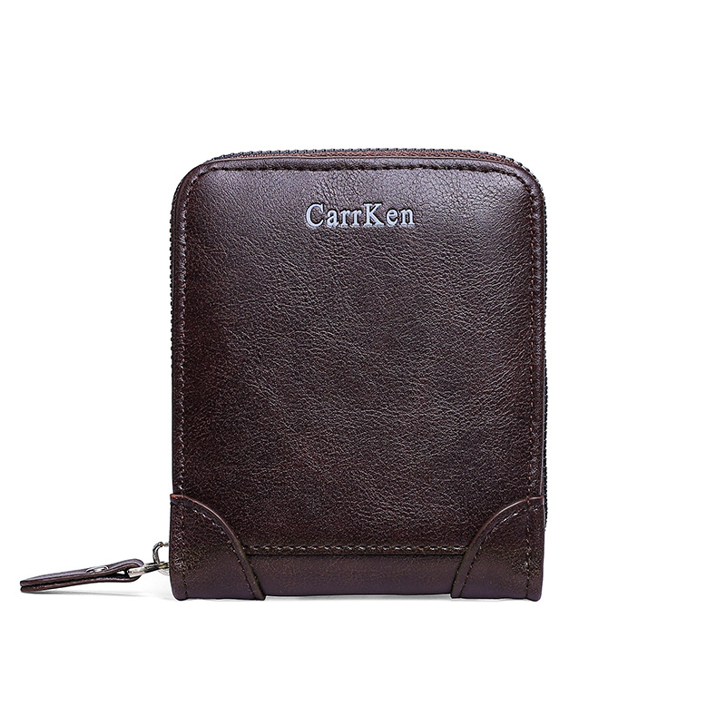 Vyrų kompakti PU odos piniginė, miesto paprastumas, CarrKen, 2023 m. pavasaris