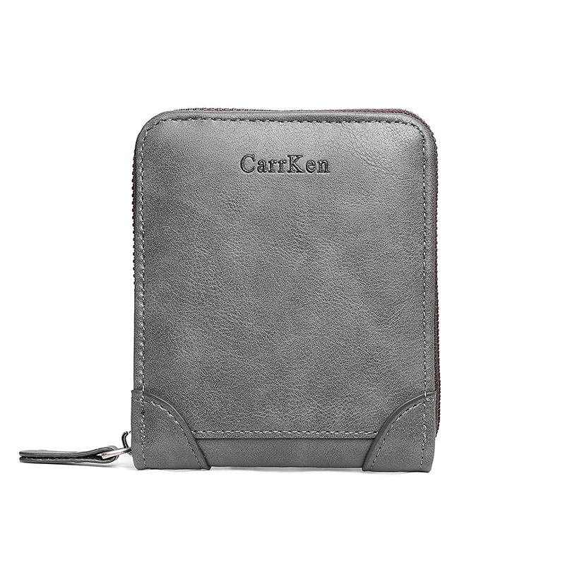 Vyrų kompakti PU odos piniginė, miesto paprastumas, CarrKen, 2023 m. pavasaris