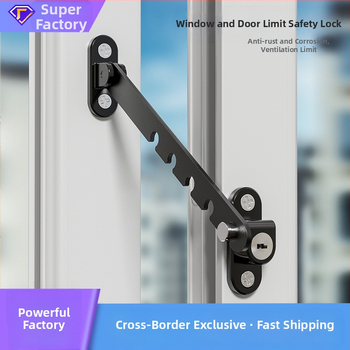 Jiasibei περιοριστής πόρτας και παραθύρου από ανθρακούχο χάλυβα και ασφαλές κλείδωμα – FT903/FT904, αντιανεμικό στήριγμα