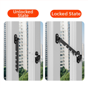 Jiasibei περιοριστής πόρτας και παραθύρου από ανθρακούχο χάλυβα και ασφαλές κλείδωμα – FT903/FT904, αντιανεμικό στήριγμα