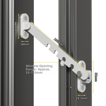 Jiasibei περιοριστής πόρτας και παραθύρου από ανθρακούχο χάλυβα και ασφαλές κλείδωμα – FT903/FT904, αντιανεμικό στήριγμα