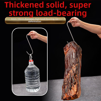 Nerūdijančio plieno daugiafunkcinė pakabinama kabė su dvigubu kabliu, 10 kg apkrova, 5 vnt., virtuvės mėsai kabinti