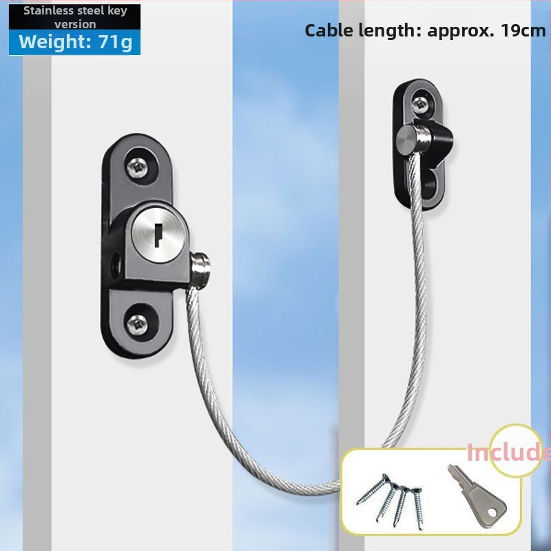 Κλειδαριά ασφαλείας παραθύρου για παιδιά, μοντέλο 812, από κράμα αλουμινίου, περιοριστής ασφαλείας για συρόμενο παράθυρο