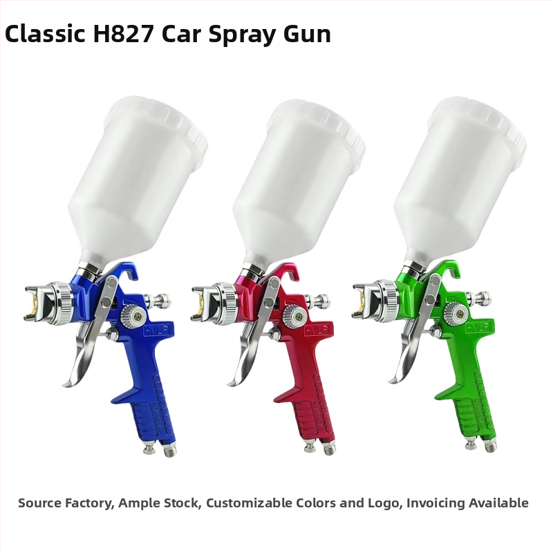 H827 HVLP purškimo pistole — aukšta atomizacija, pneumatinis valdymas, tinka automobilių galiniam lakavimui, gruntui ir baldų dažams