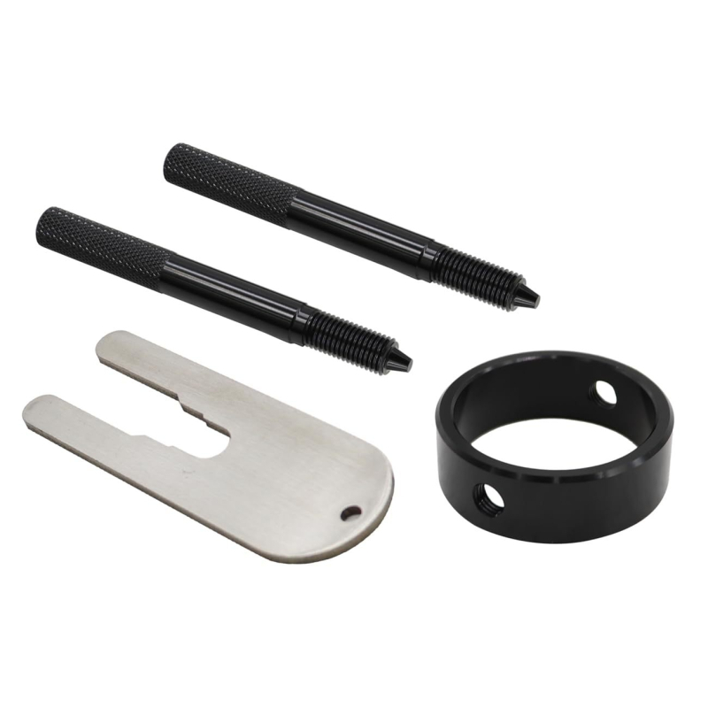 Elülső villaolaj-injektáló 3 részes szerszámkészlet motorkerékpárhoz: tartalmazza a villa rugó nyomó és deflációs eszközt; anyag: műanyag+fém