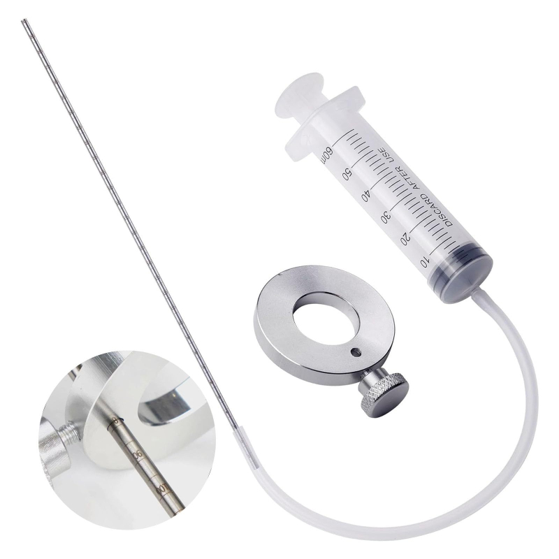 Elülső villaolaj-injektáló 3 részes szerszámkészlet motorkerékpárhoz: tartalmazza a villa rugó nyomó és deflációs eszközt; anyag: műanyag+fém