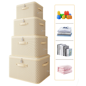 Neausto audinio laikymo dėžė su užtrauktuku, sulankstoma ir nešiojama spintoje, talpa 70–80 L