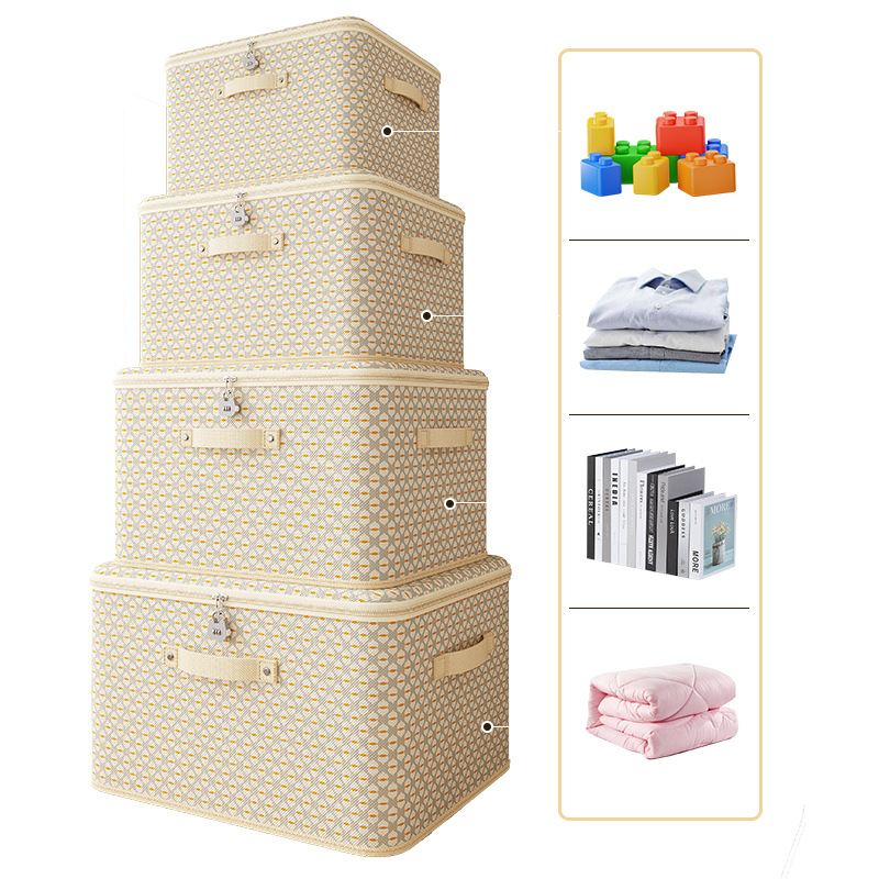 Neausto audinio laikymo dėžė su užtrauktuku, sulankstoma ir nešiojama spintoje, talpa 70–80 L