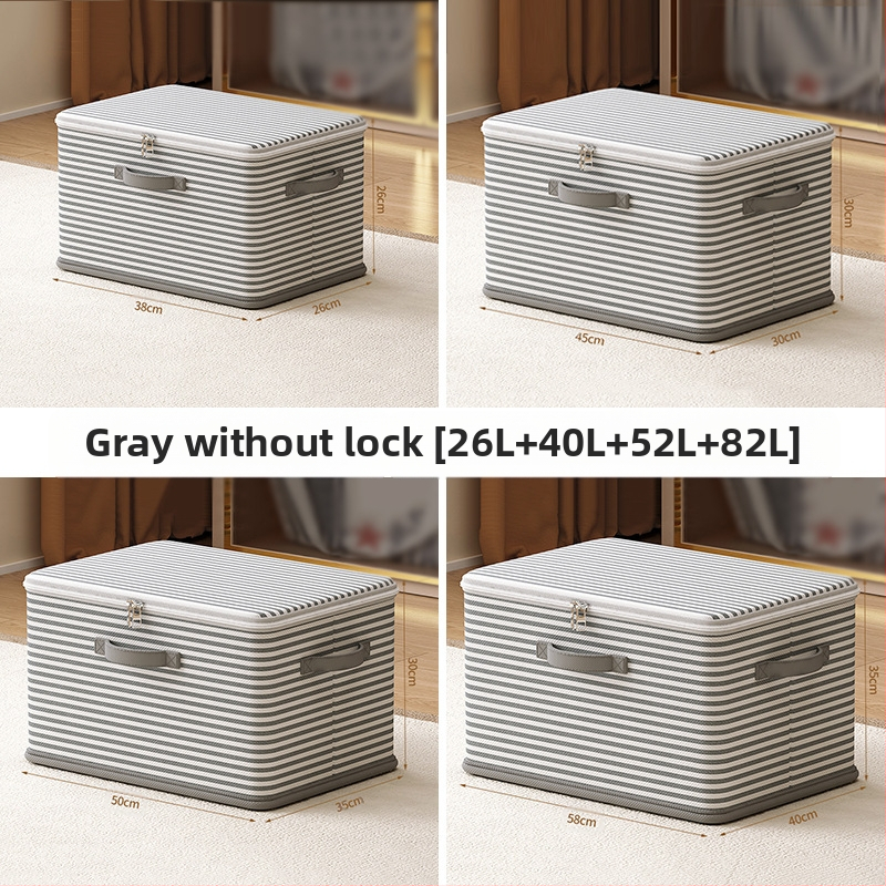 Neausto audinio laikymo dėžė su užtrauktuku, sulankstoma ir nešiojama spintoje, talpa 70–80 L