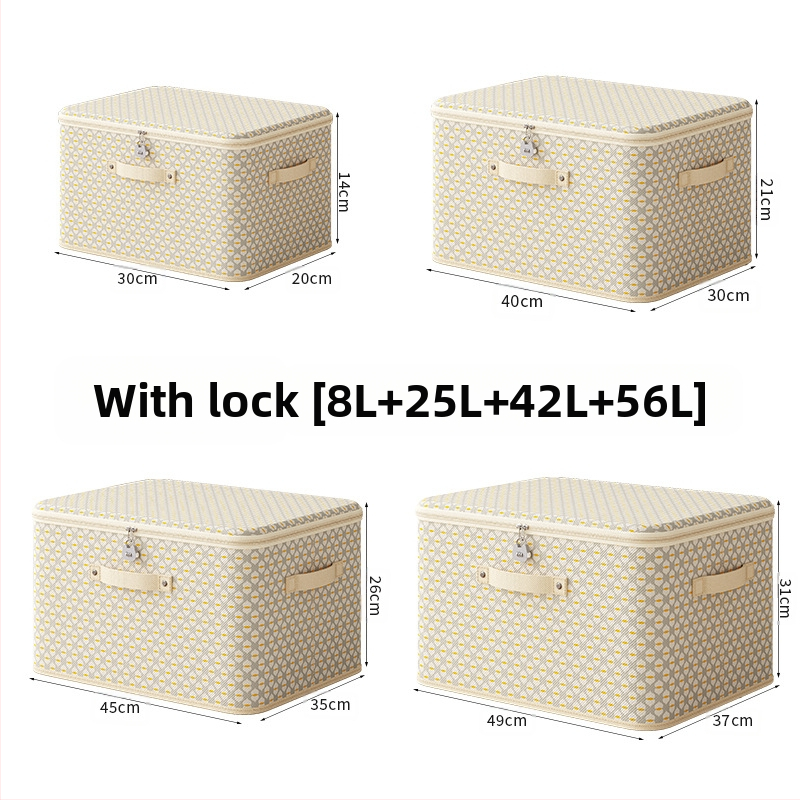 Neausto audinio laikymo dėžė su užtrauktuku, sulankstoma ir nešiojama spintoje, talpa 70–80 L