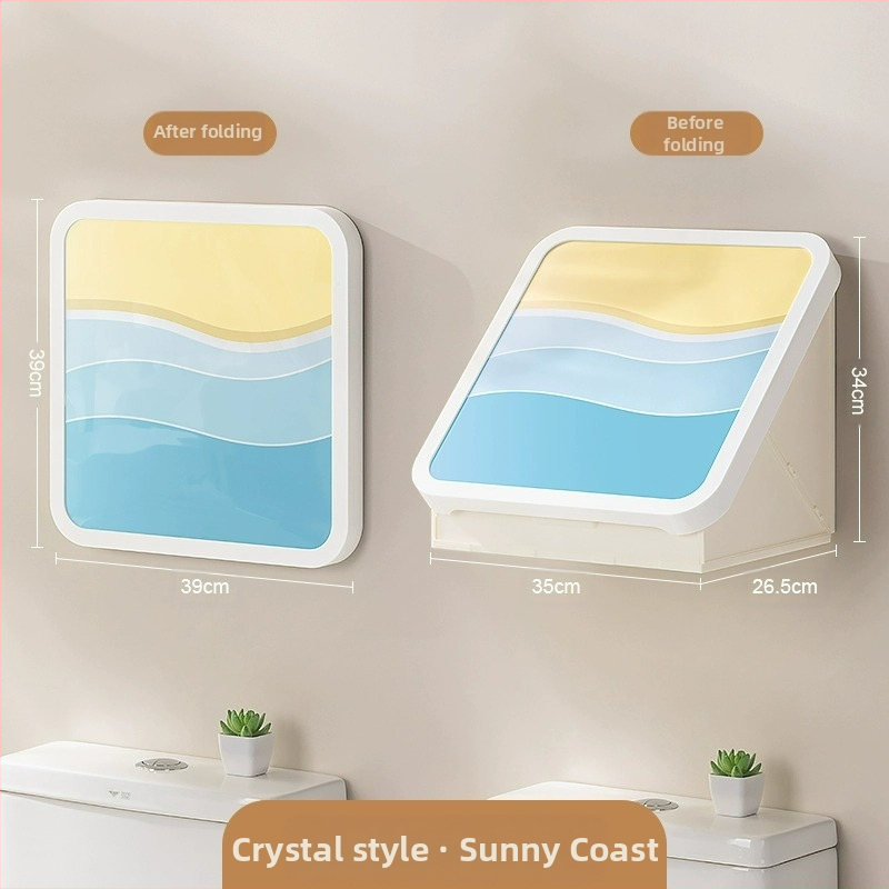 Sieninis vonios baldų drabužių spintelė, atspari vandeniui, be gręžimo, sulankstoma, iš plastiko, šiuolaikinio minimalistinio stiliaus.