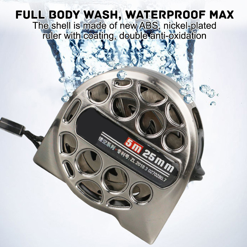 Medžio darbams plieninė matavimo juostelė – nerūdijantis plienas, tikslumas 0,01, juostos plotis 16/19/25 mm, ilgiai 3/5/7.5/10 m