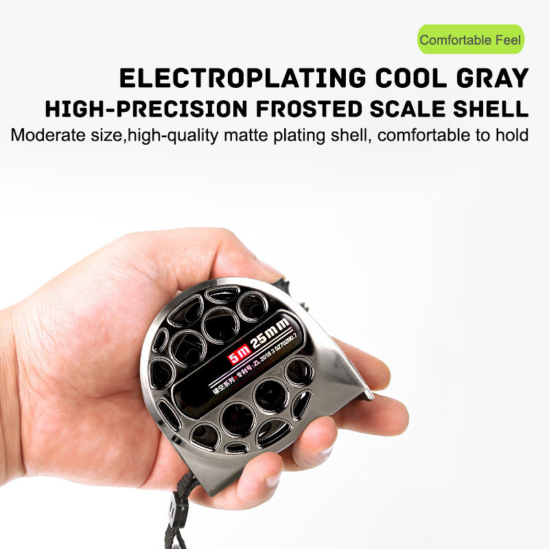 Medžio darbams plieninė matavimo juostelė – nerūdijantis plienas, tikslumas 0,01, juostos plotis 16/19/25 mm, ilgiai 3/5/7.5/10 m