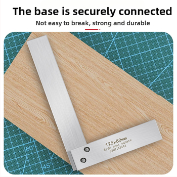 Въглеродна стомана, високопрецизен 90-градусов Л-образен правоъгълен ъгломер за дърводелство