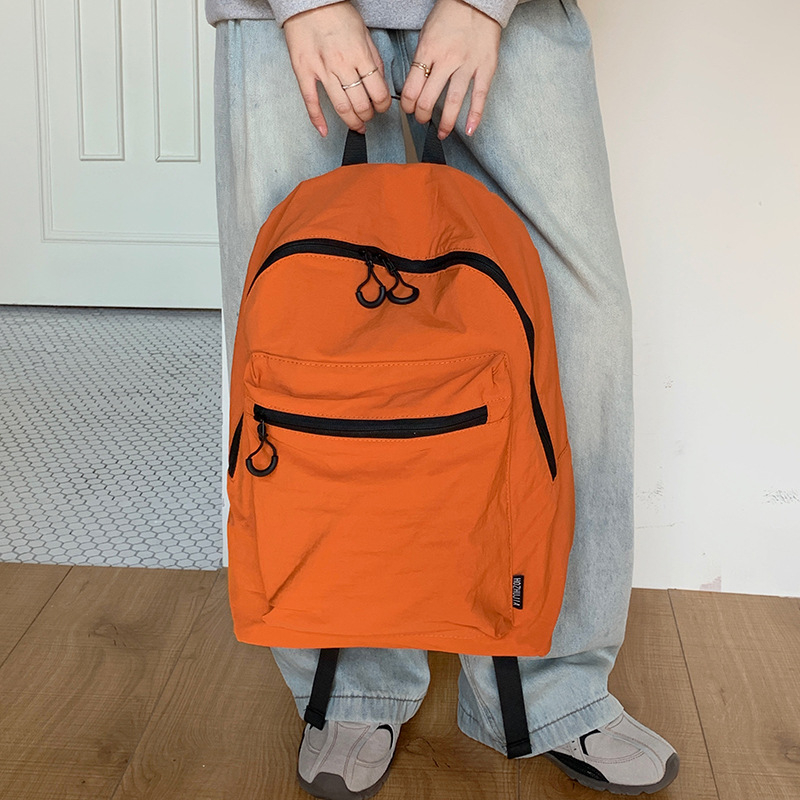 Nylon uniszex hátizsák utazáshoz és campuszra, könnyű, nagy kapacitású, laptopzseb