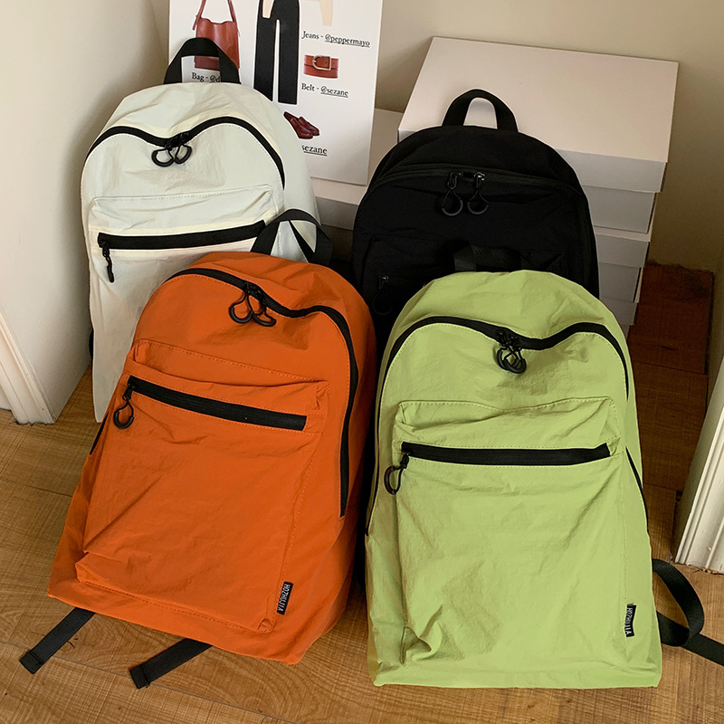Nylon uniszex hátizsák utazáshoz és campuszra, könnyű, nagy kapacitású, laptopzseb
