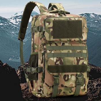 Τακτικό σακίδιο πλάτης 20–35L, ύφασμα Oxford, καμουφλαρισμένο μοτίβο, σχεδιασμός μείωσης βάρους, καμπύλοι ιμάντες, συμβατό με φορητό υπολογιστή 16 ιντσών, κατάλληλο για χαλαρά ταξίδια και υπαίθρια πεζοπορία