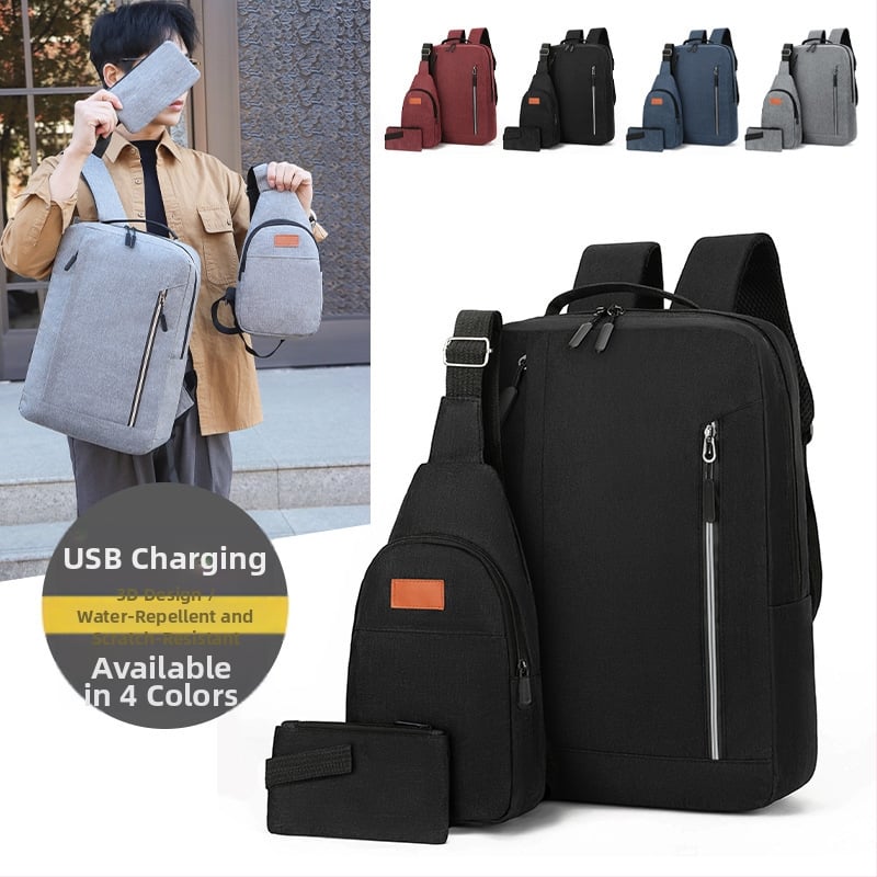 Universālā mugursoma ar USB uzlādi, Oxford audums, ietilpība līdz 20 L, klēpjdatora nodalījums, gaisa spilvenu siksnas