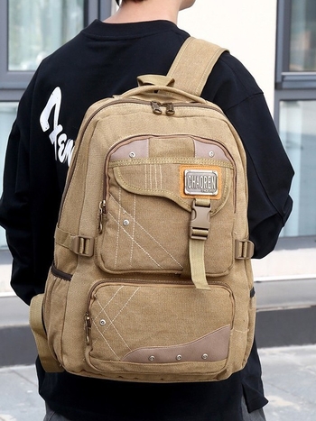 Σακίδιο από καμβά για υπαίθριες δραστηριότητες, ρετρό στυλ, unisex, χωρητικότητας κάτω από 20L