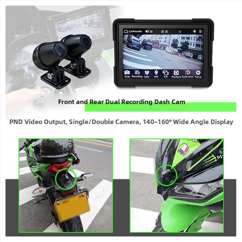 Мотоциклетен видеорегистратор, модел 505, 5MP сензор, 160° обхват, поддръжка на TF карта до 128GB, циклично записване