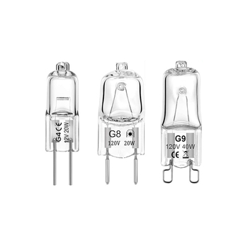 галогенни лампи G4/G8/G9, 12V/120V/220V, 20W/25W/40W, пакет 5 или 10 броя