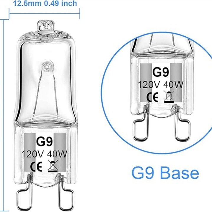 галогенни лампи G4/G8/G9, 12V/120V/220V, 20W/25W/40W, пакет 5 или 10 броя