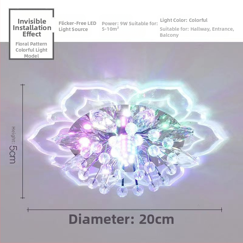 Φωτιστικό οροφής LED – μοντέρνο μινιμαλιστικό στυλ, 220V, περιοχή φωτισμού 3–5 m²