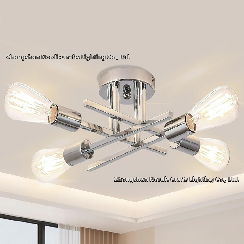 Железен полилей за окачване, многоглав, LED, 220V, модел N-00363