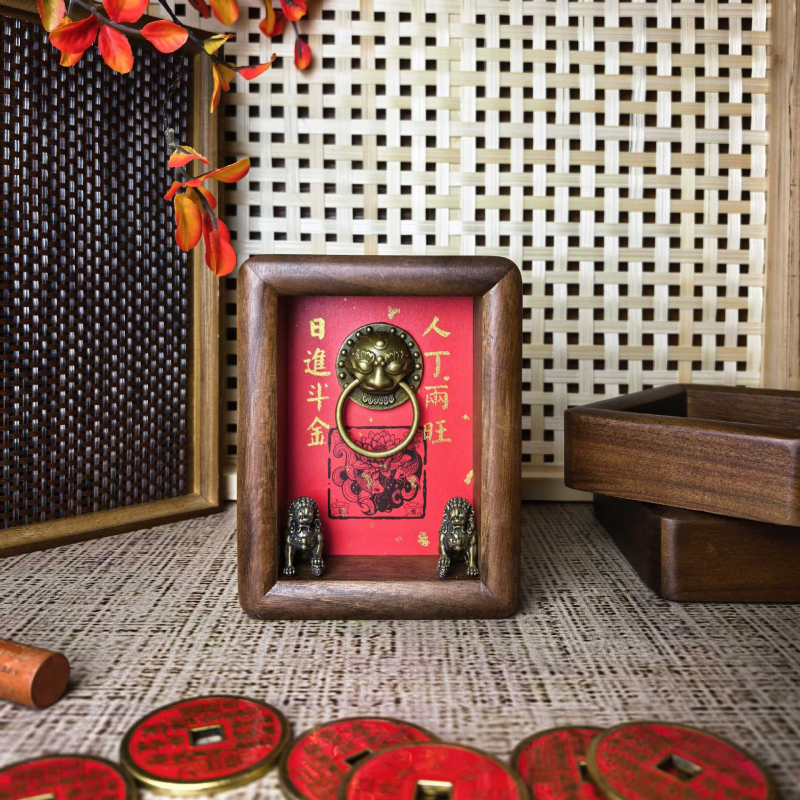 Καμπάνα πόρτας από χαλκό με μαγνητική προσκόλληση για την είσοδο του σπιτιού; διακόσμηση κινεζικού στυλ, κατάλληλο δώρο για καινούριο σπίτι και Πρωτοχρονιά