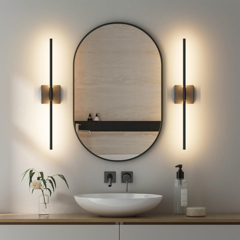 Sienas lampa ar līnijas dizainu, alumīnija korpuss, PC abažūrs, COB gaismas avots, 110V