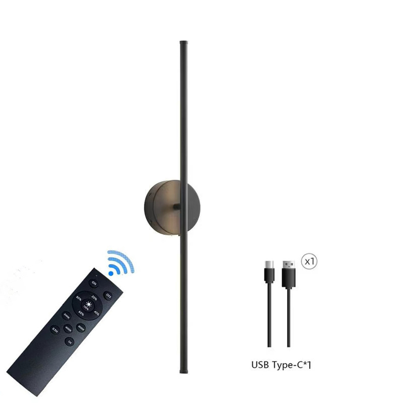 Φωτιστικό τοίχου με γραμμικό σχεδιασμό, αλουμινένιο σώμα, σκιά από PC, COB πηγή φωτός, 110V