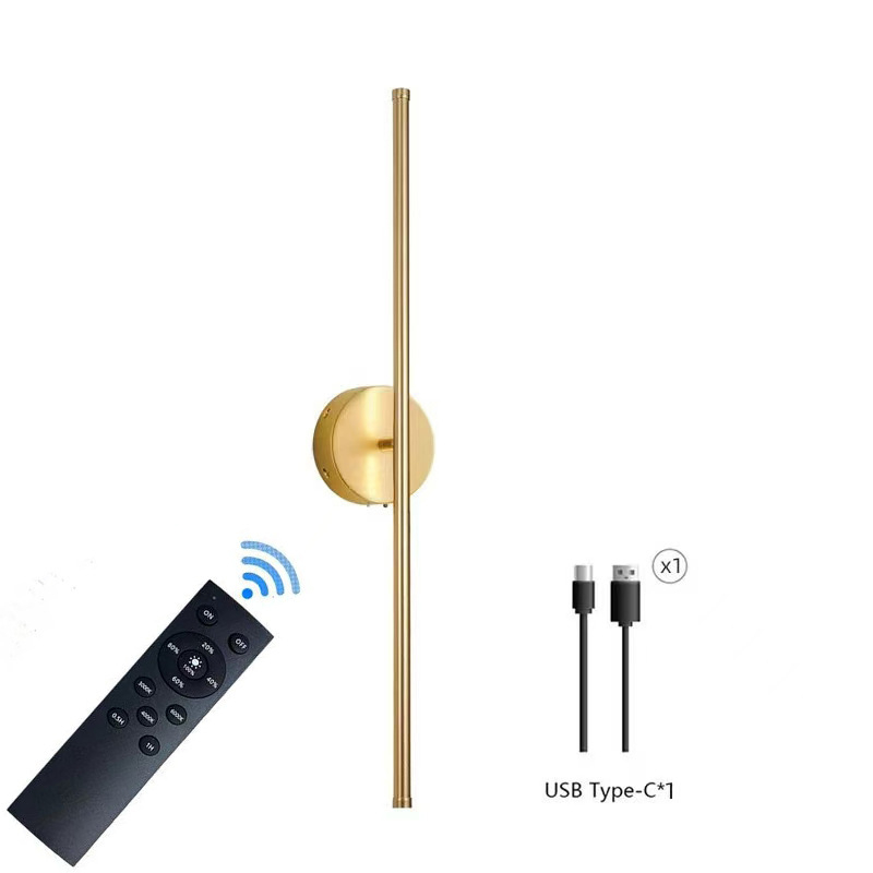 Φωτιστικό τοίχου με γραμμικό σχεδιασμό, αλουμινένιο σώμα, σκιά από PC, COB πηγή φωτός, 110V