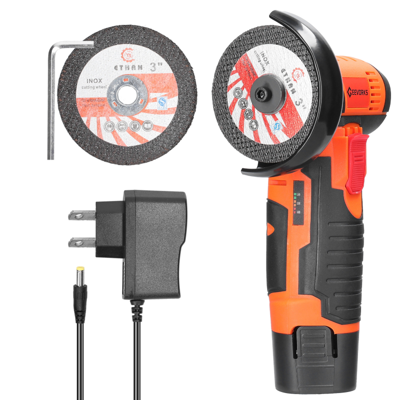 E23258 12V безжичен ъглошлайф с презареждаема Li‑ion батерия