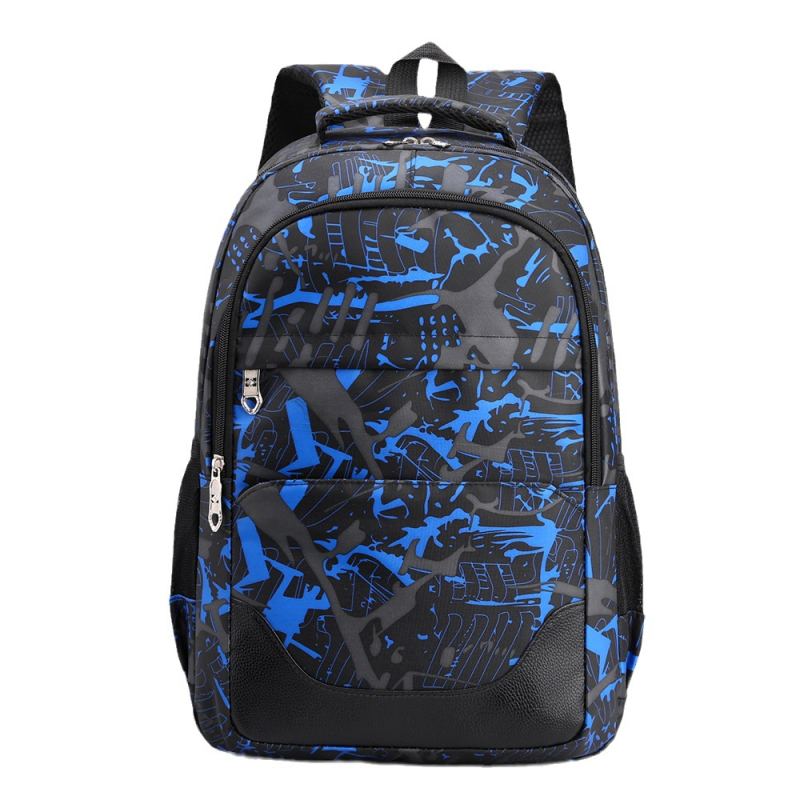 Rucsac unisex din nylon pentru studenți – design urban minimalist, capacitate 36–55L, poate găzdui laptop de 14 inch, model geometric