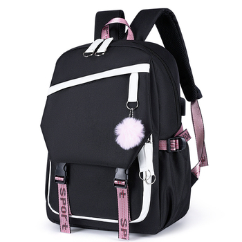 Unisex σακίδιο πλάτης από ύφασμα Oxford, χωρητικότητα 20–35L, καμπύλοι ιμάντες ώμου, γεωμετρικό μοτίβο, στυλ αστικής απλότητας