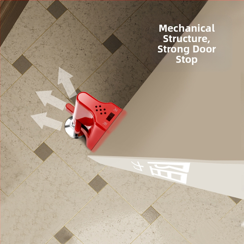 Ограничител за врата MD-BJ01H, ръчно управление, подово монтиран, алуминиев сплав, аларма против кражба и сблъсък