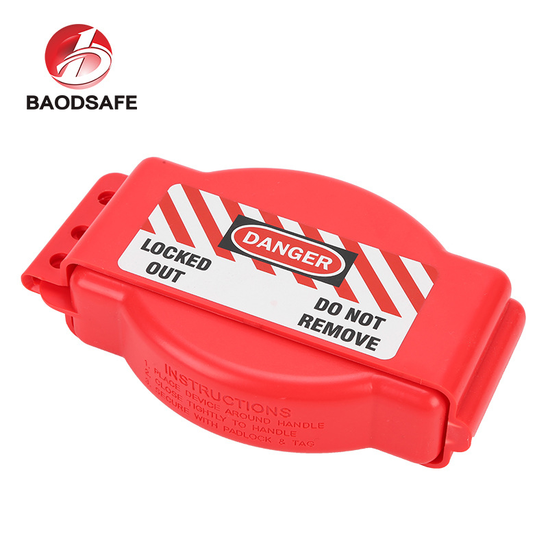 BAODSAFE ABS vožtuvo užraktas gate valve, modelis BDS-F8616, inžinerinio plastiko rankenos užraktas, pramoniniams vožtuvams, šiuolaikinis dizainas