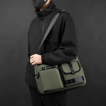 Vīriešu pleca soma, neilons, ūdensizturīga, poliesteres oderējums, liela ietilpība, brīvā laika ceļojumiem