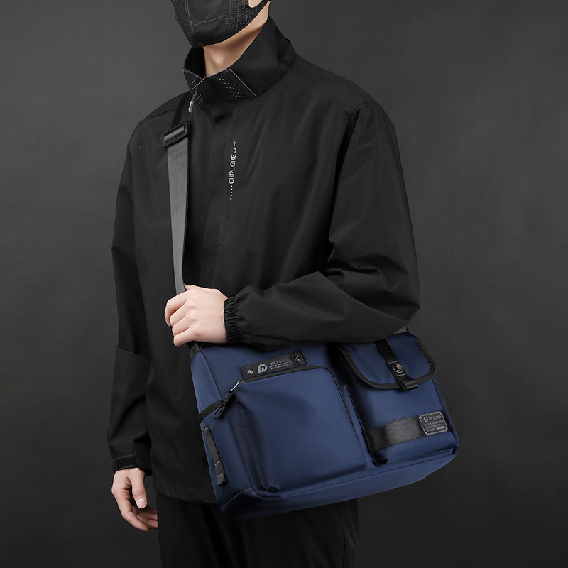 Vīriešu pleca soma, neilons, ūdensizturīga, poliesteres oderējums, liela ietilpība, brīvā laika ceļojumiem