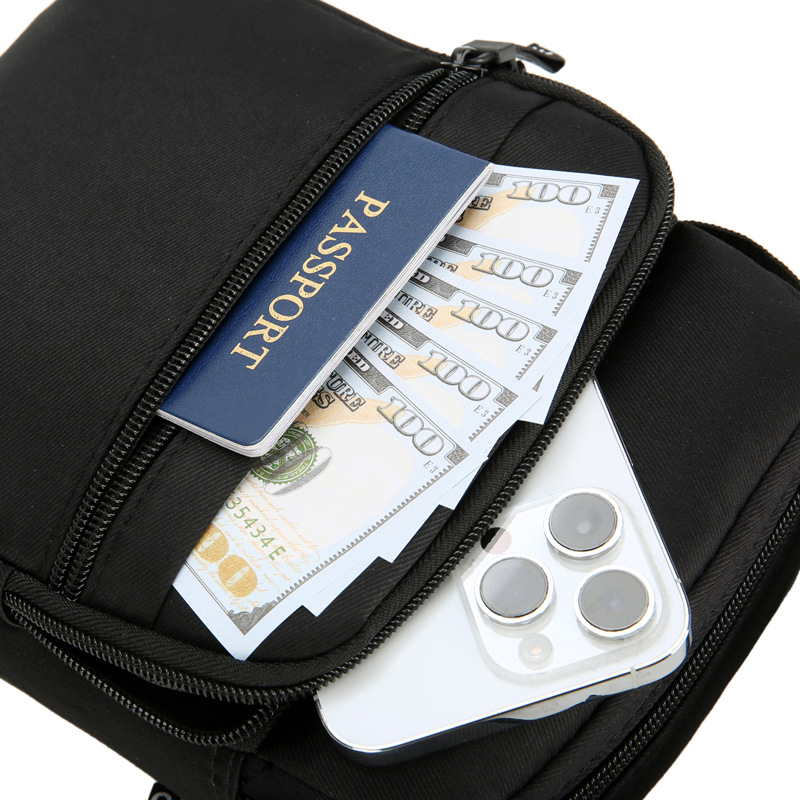 Vīriešu pleca soma ceļojumiem, viegla, Oxford audums, poliestera odere, elpojoša