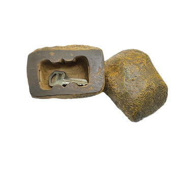 Welbom Κουτί Κλειδιών από Ρητίνη με Εμφάνιση Πέτρας για Υπαίθριο Κήπο με Κρυφή Ασφάλεια